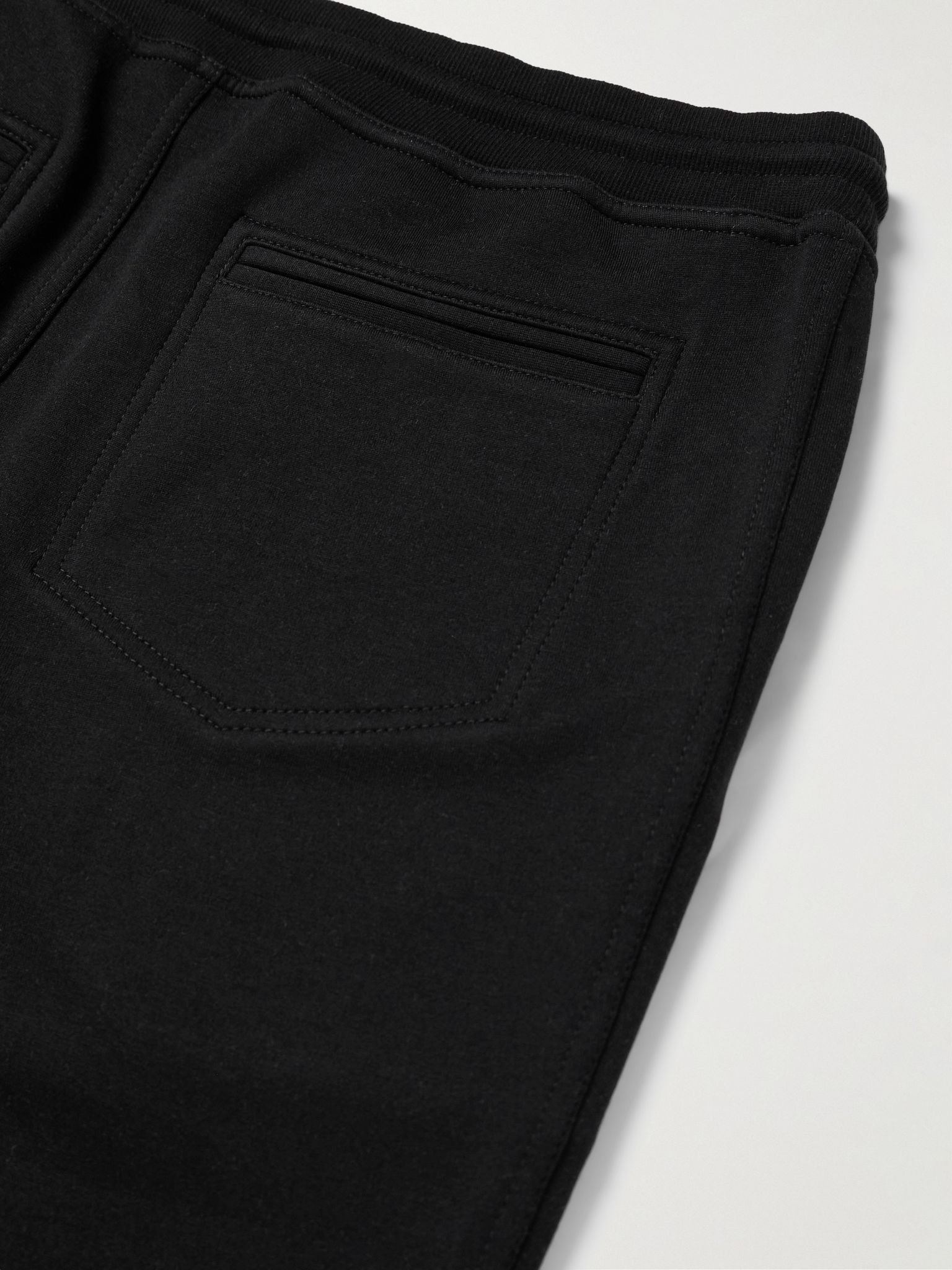 Cotton-Blend Jersey Sweatpants Black - 5