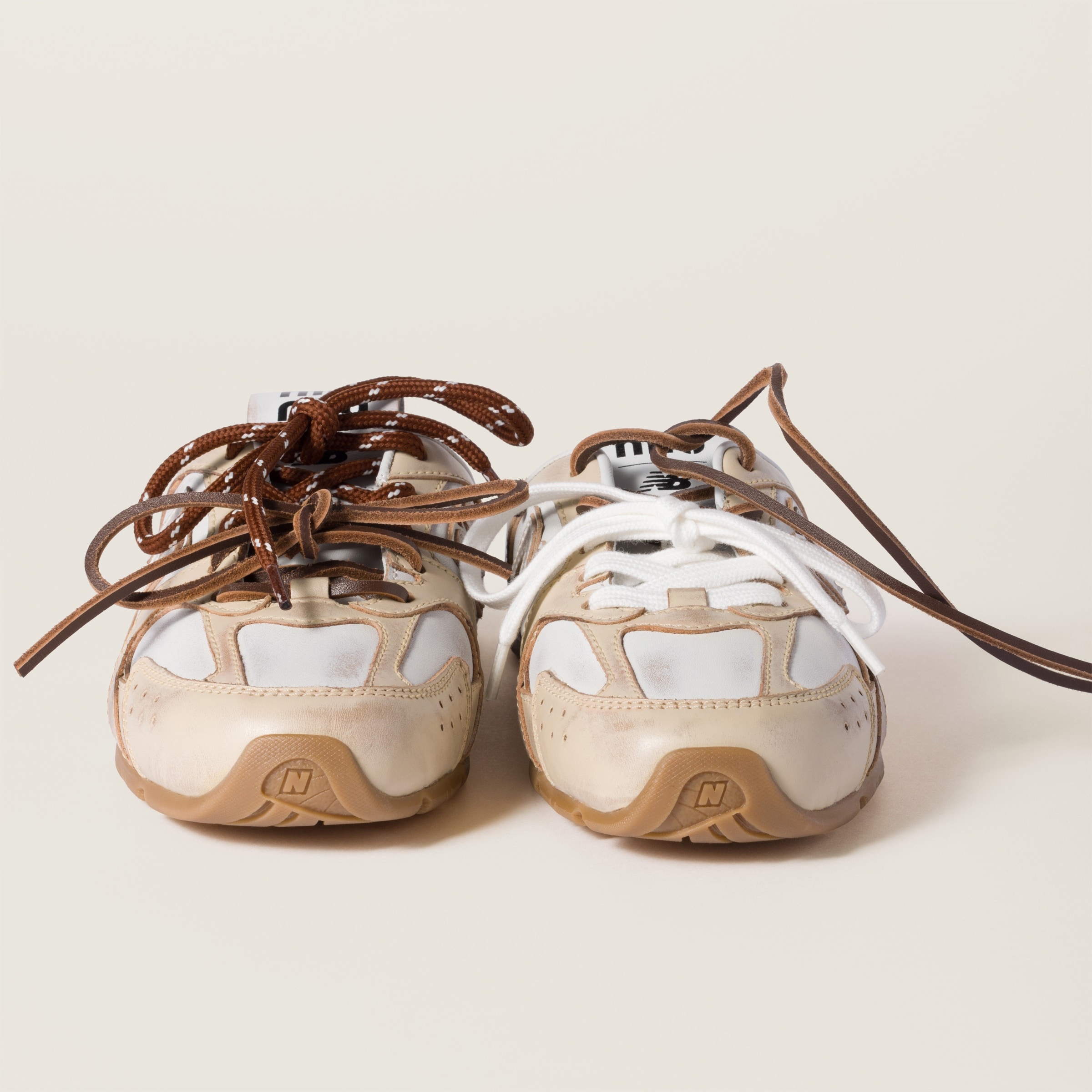 New Balance X Miu Miu 530 SL deco calf leather mules - 4