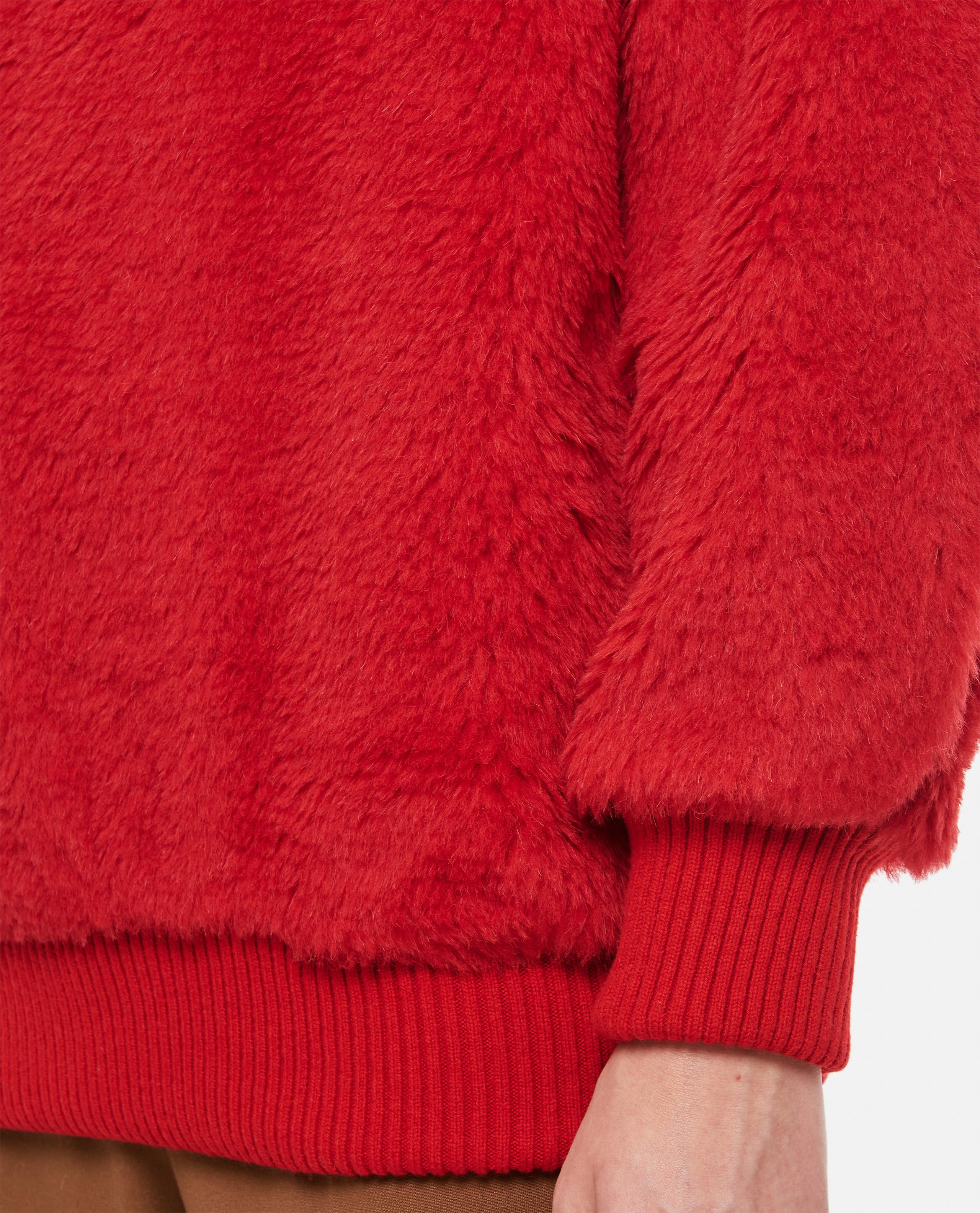 TEDDY CREWNECK SWEATER IN CARMINE - 4