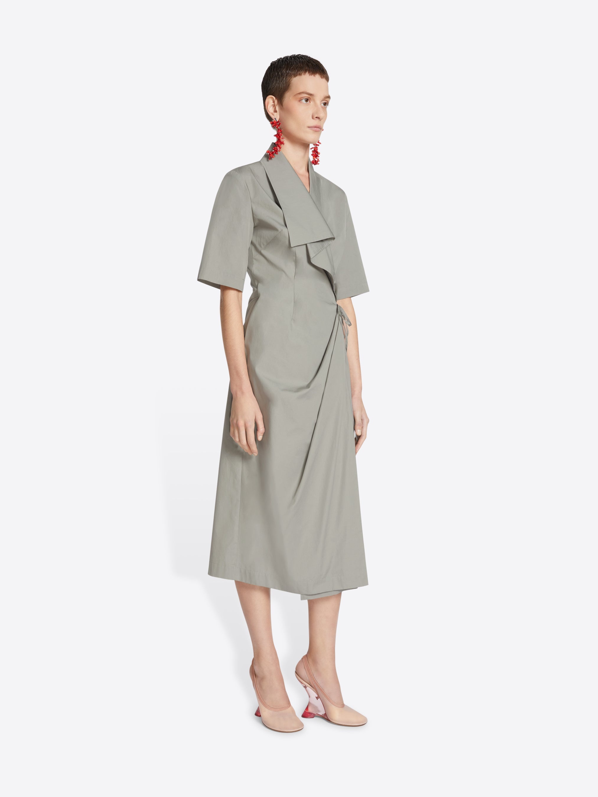 DRAPED WRAP DRESS - 3