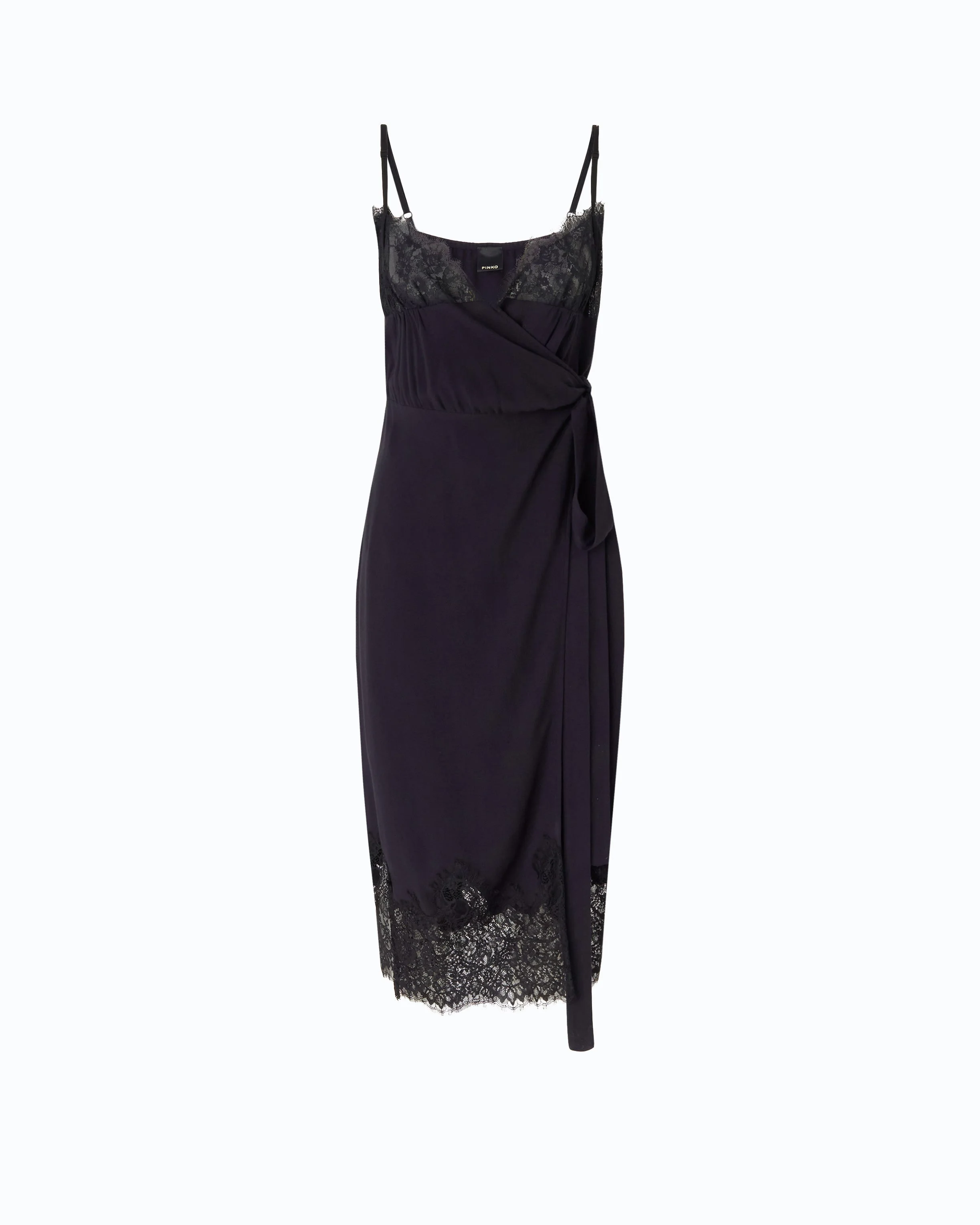 MIDI DRESS WITH LACE DETAILS - 1