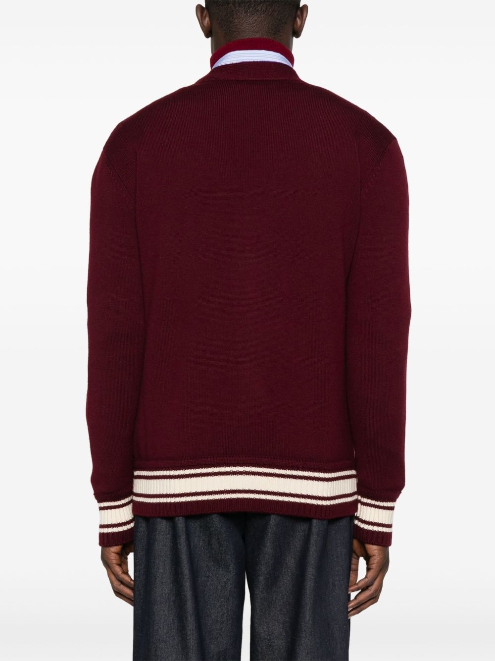 patch-pocket cardigan - 4