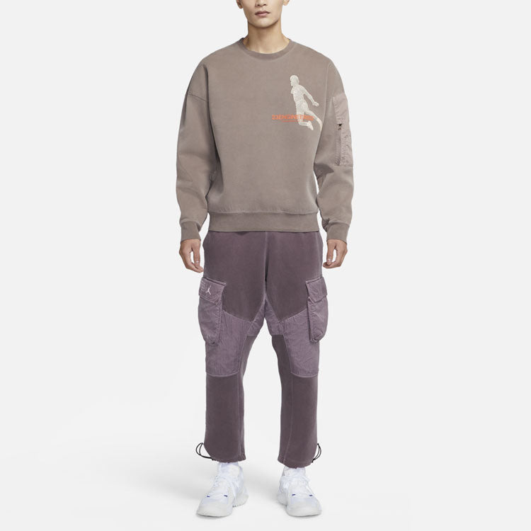 Air Jordan 23 Engineered Casual Knitted Turtleneck Sweater For Men Brown/Gray DD0849-229 - 3