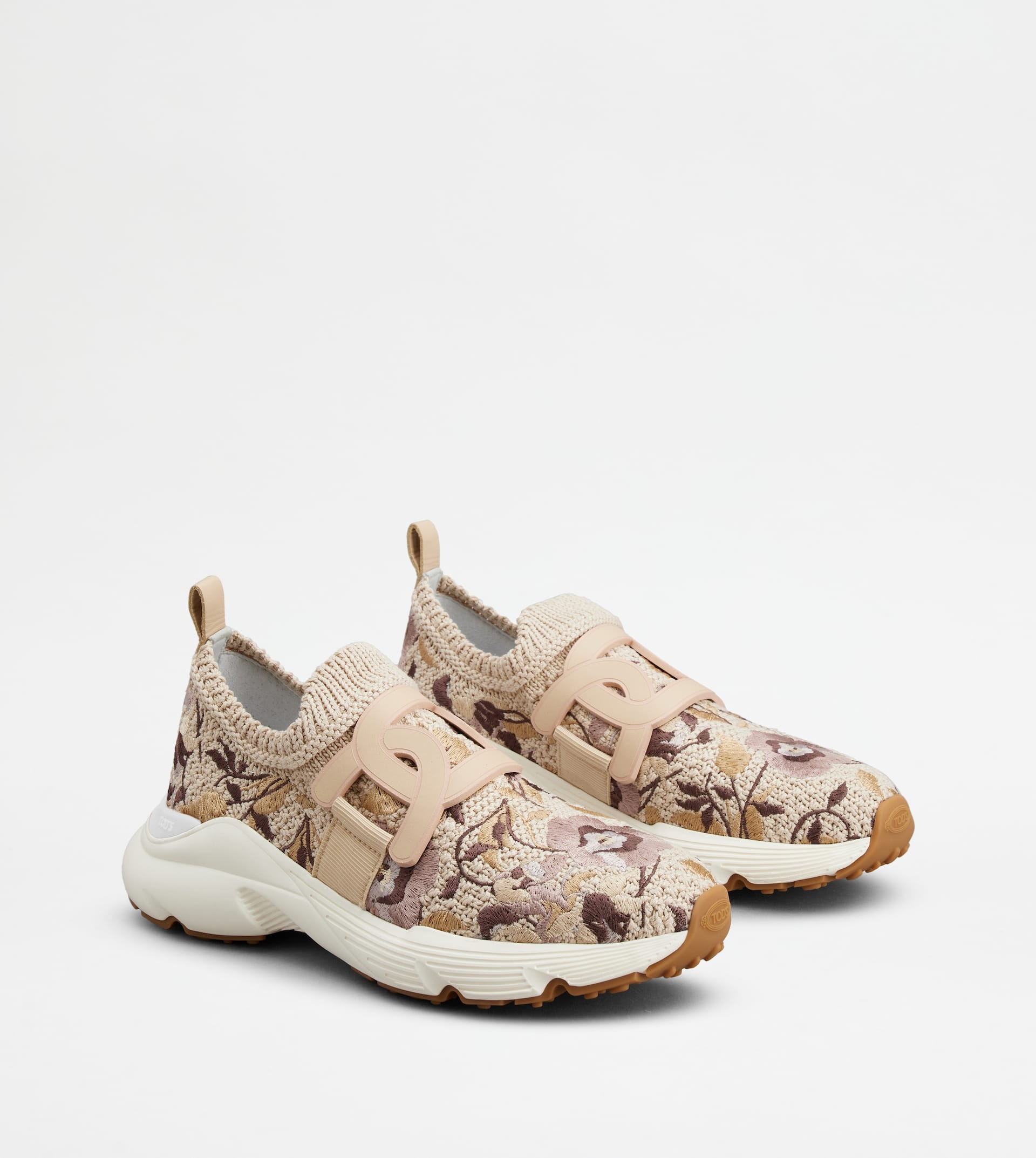 KATE SLIP-ON SNEAKERS IN FABRIC - BEIGE, BROWN - 3