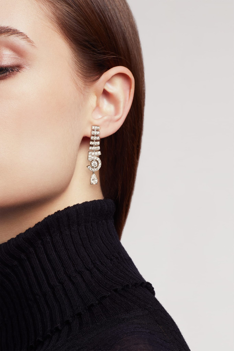 CHANEL N°5 Drop White Gold Earrings outlook