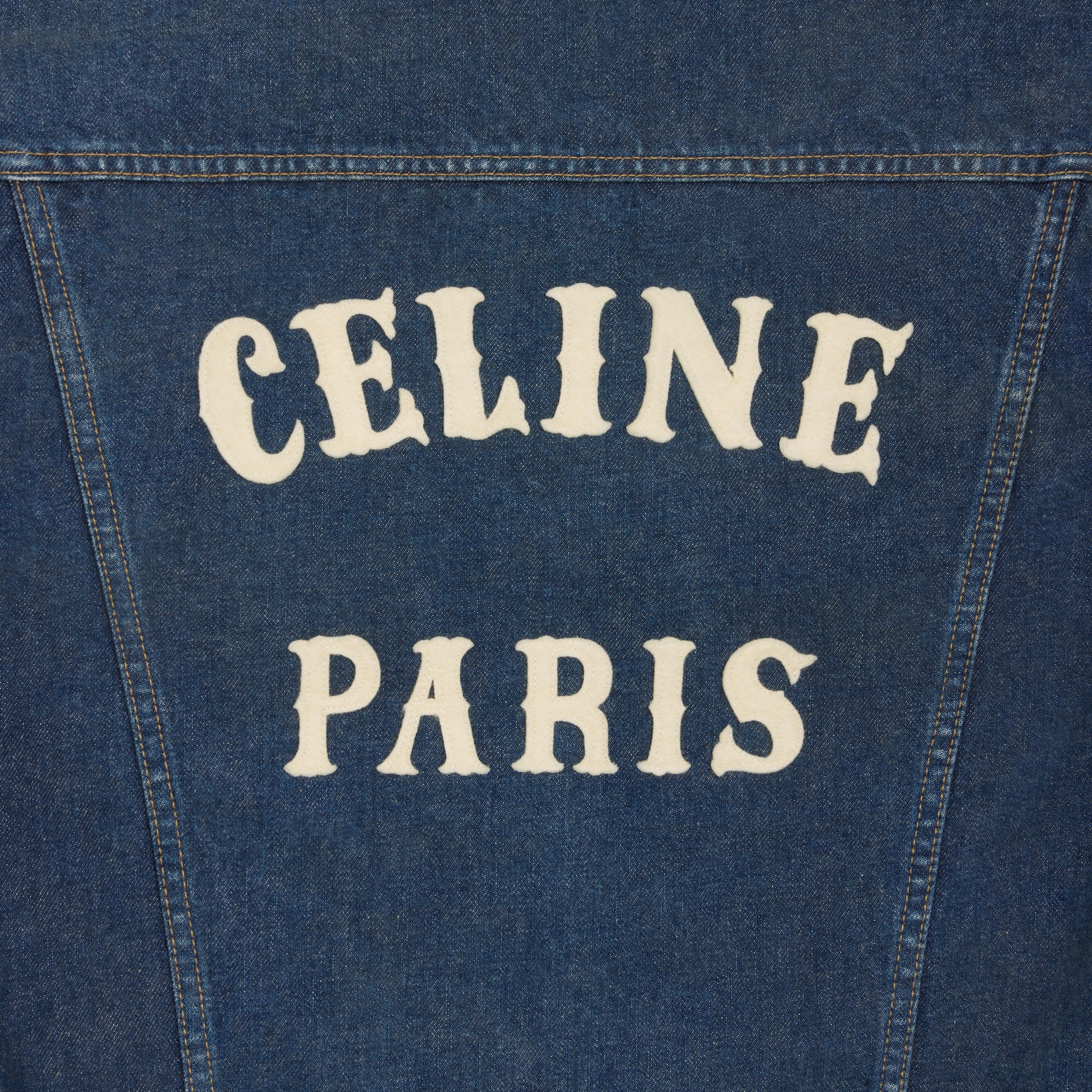 trucker jacket in royal indigo wash denim - 4