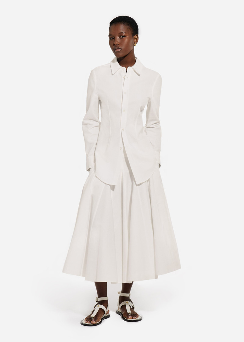 Fitted Button Down Shirt in Cotton Pique 5