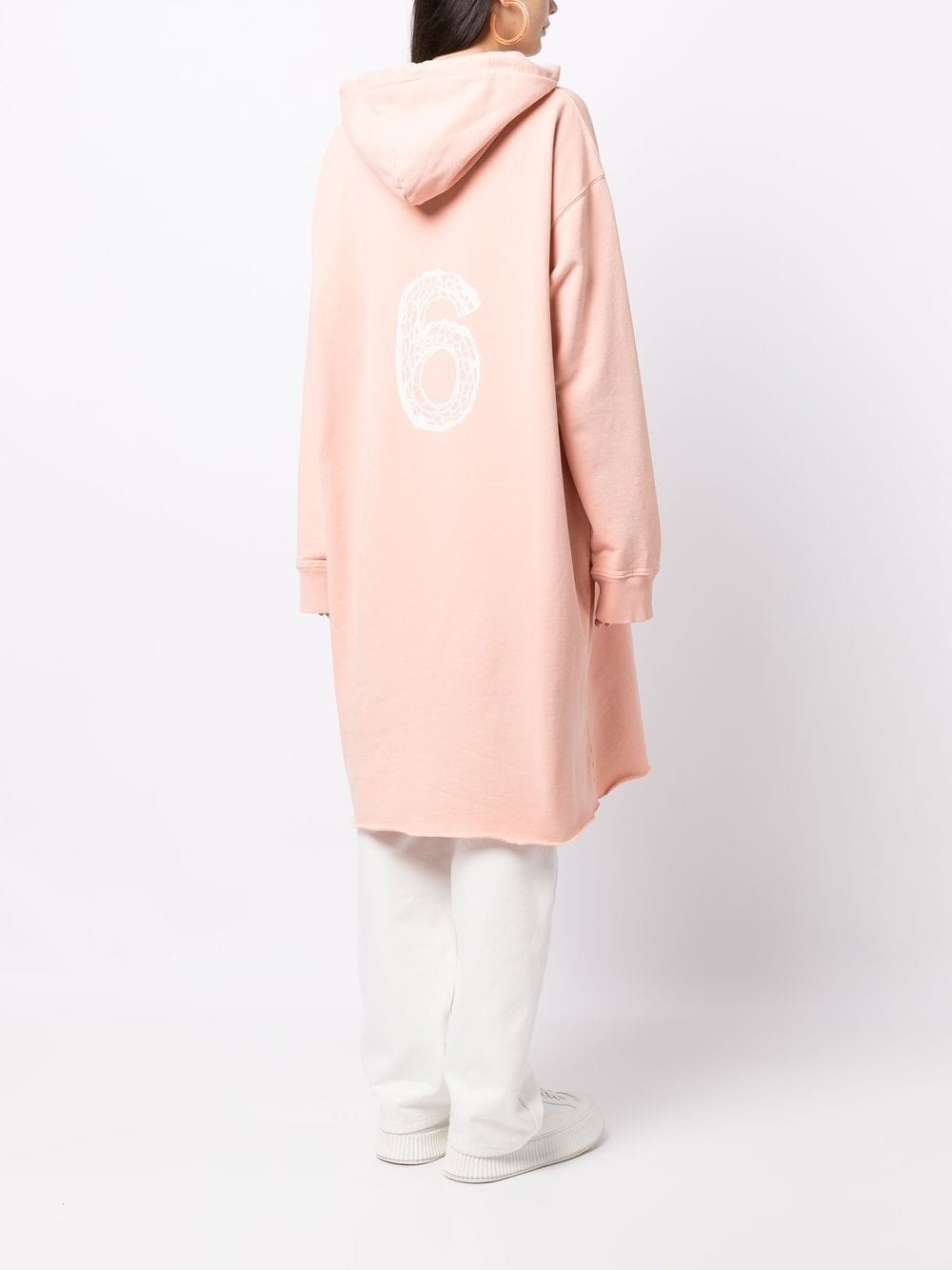 snake-print hooded dress - 4