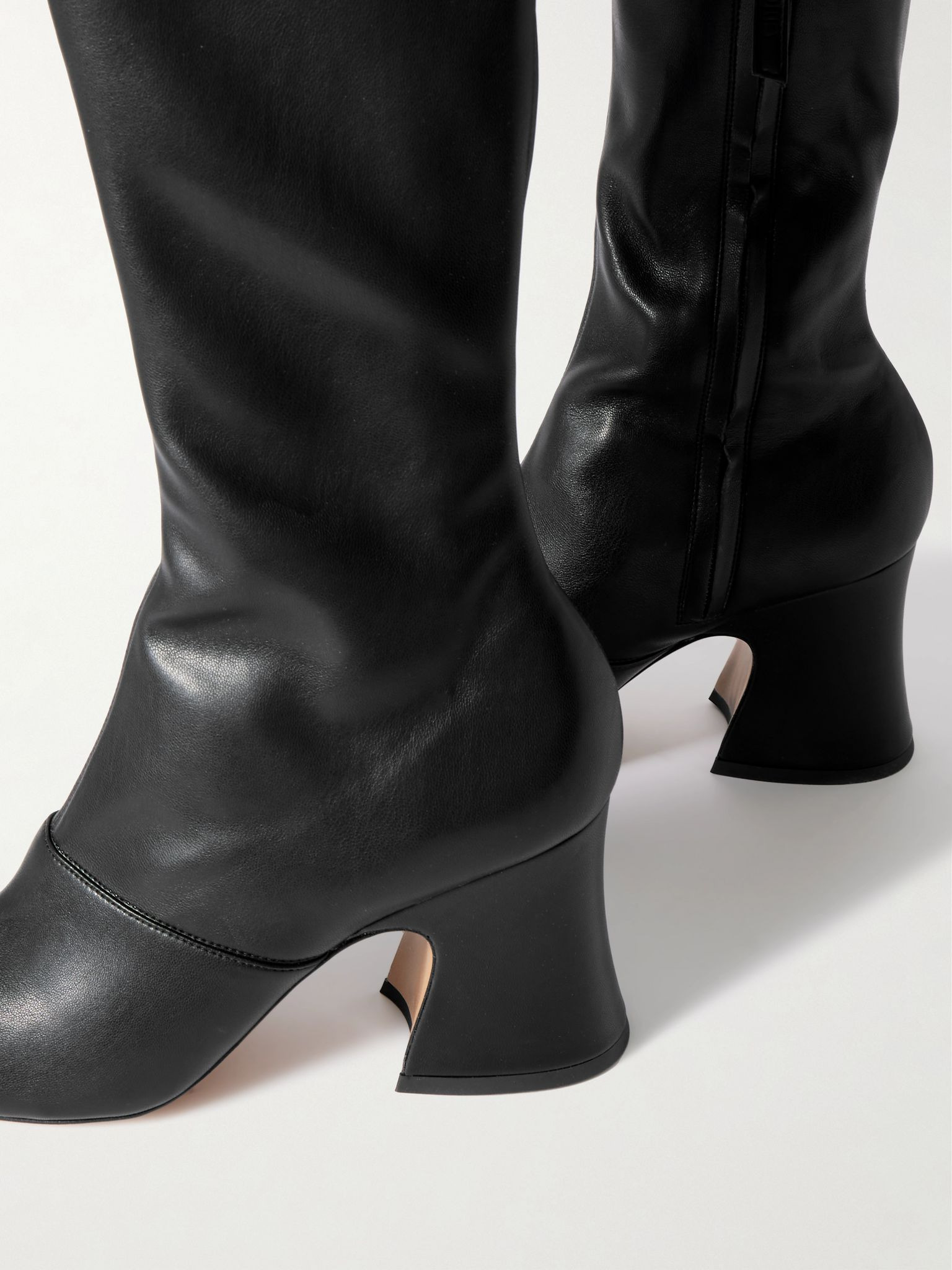 Janis leather over-the-knee boots Black - 4