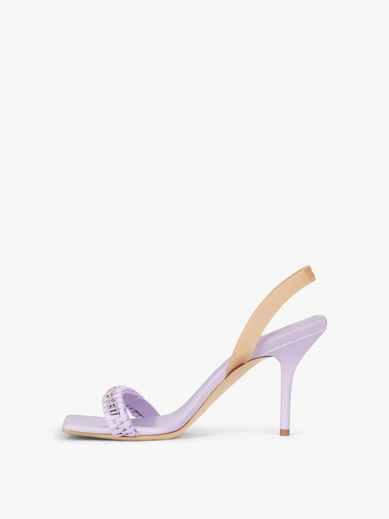 Givenchy G WOVEN SANDALS IN BRAIDED LEATHER WITH CHAIN outlook
