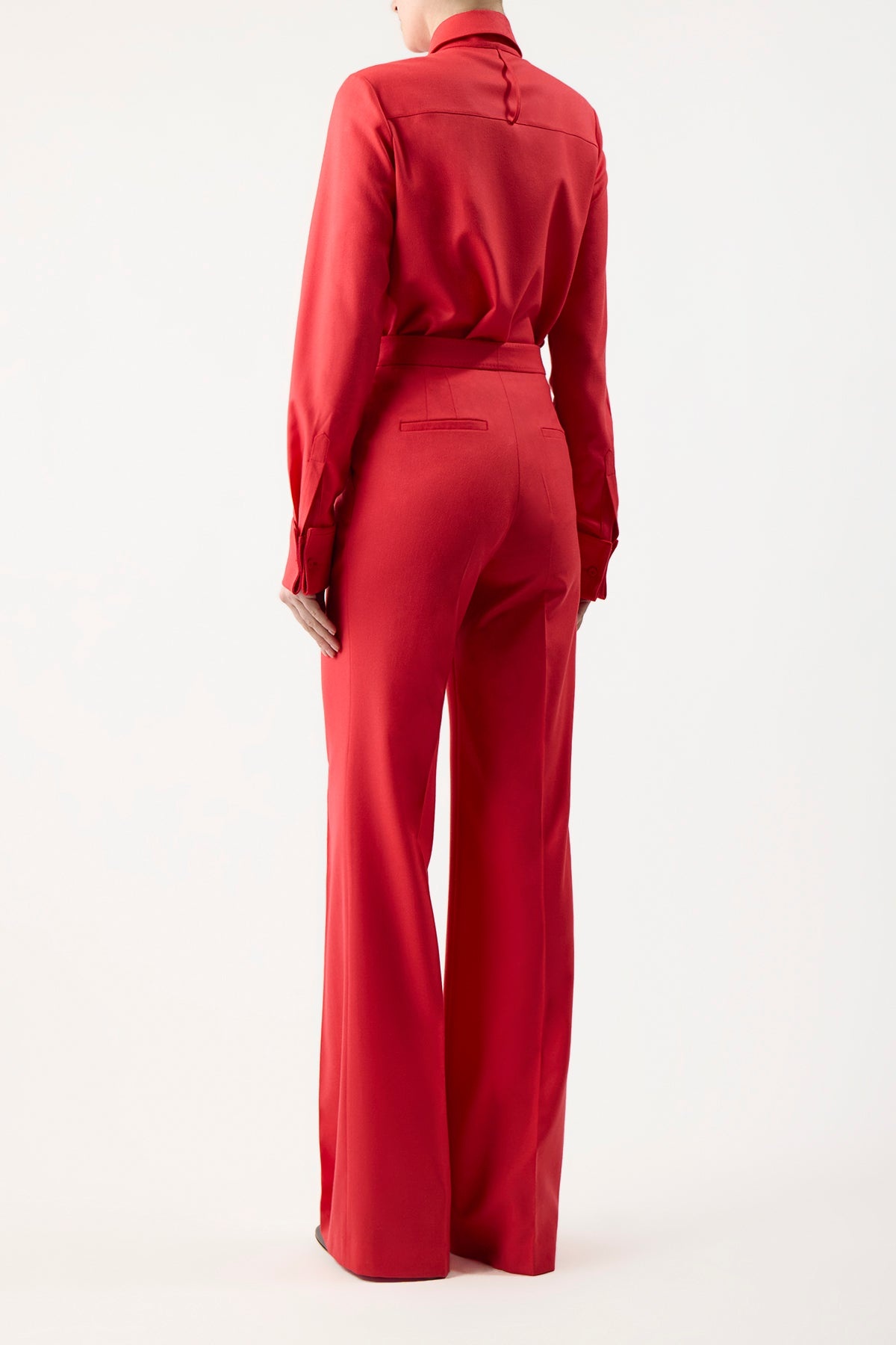 Vesta Pant in Red Topaz Wool - 5