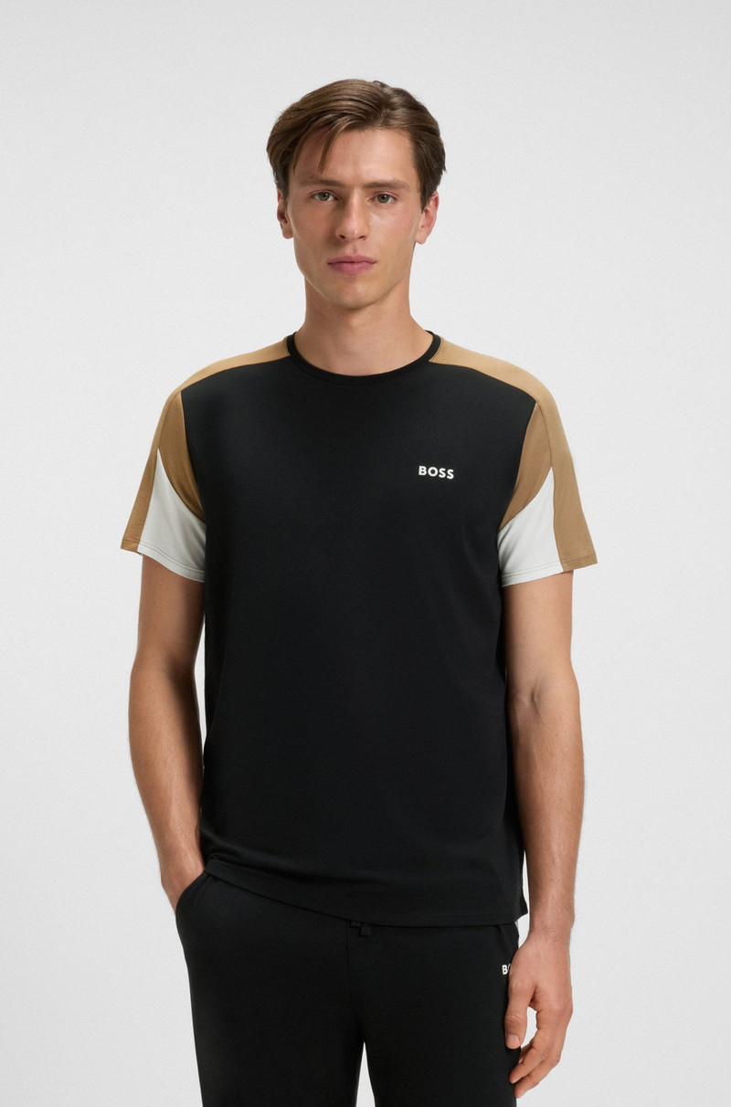 COTTON PAJAMA T-SHIRT WITH CONTRAST PANELS 2