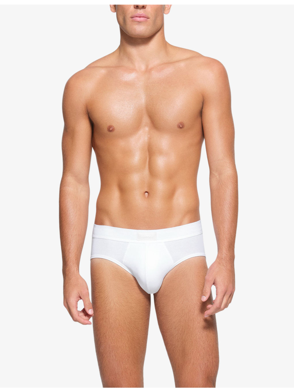 Branded-waistband pack of three stretch-cotton briefs - 2