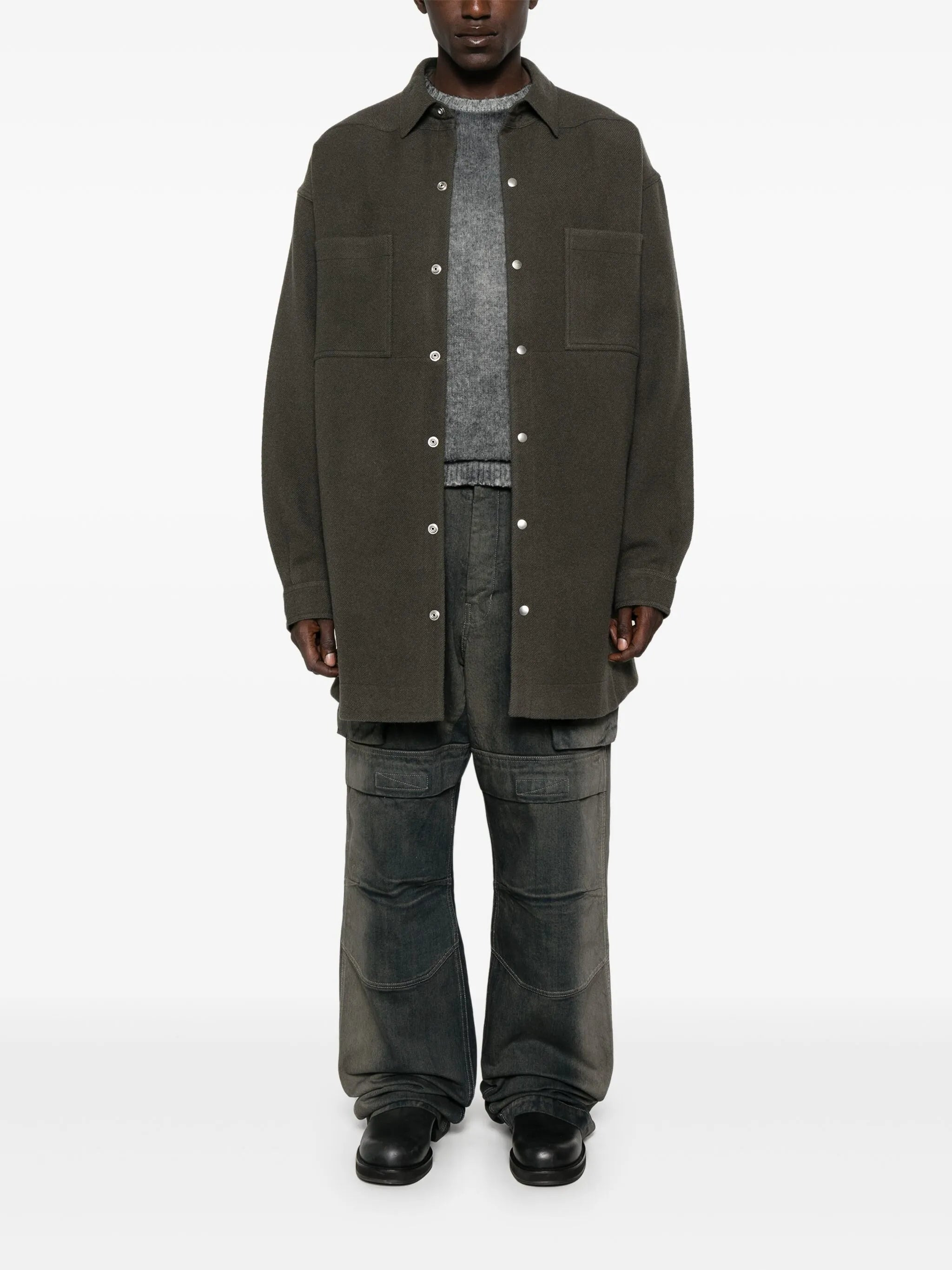 Rick Owens Double-pocket Wool Shirt Jacket - 2