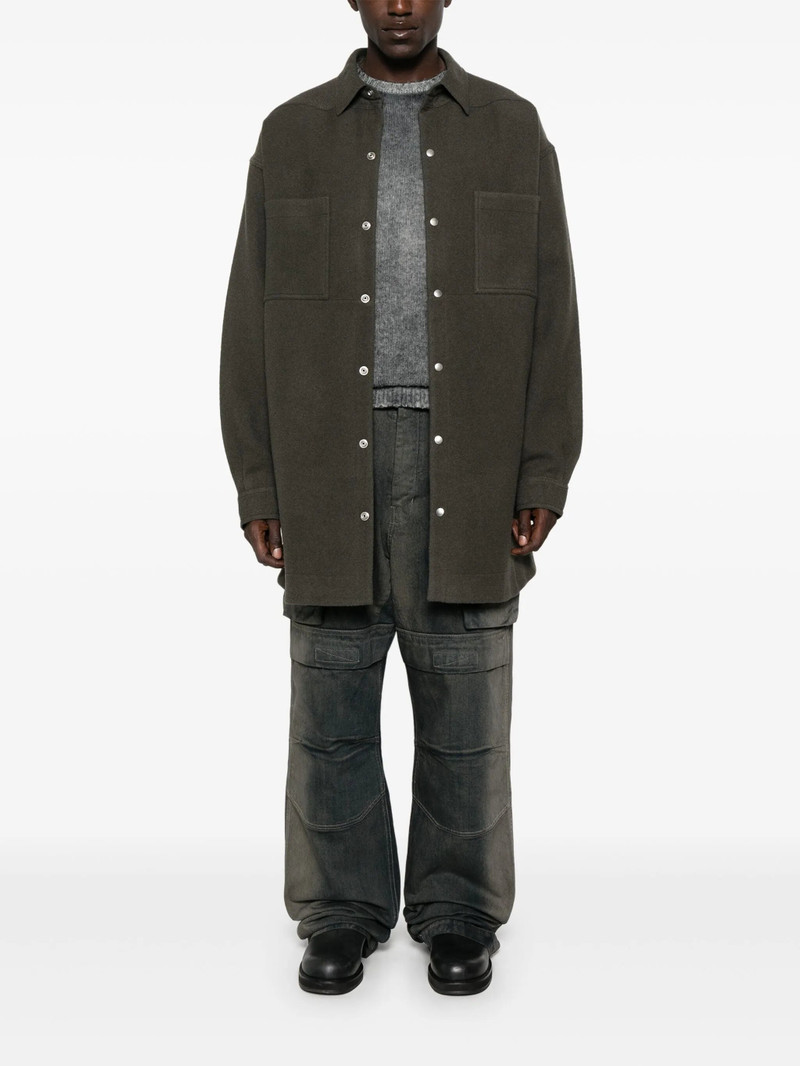 Rick Owens Rick Owens Double-pocket Wool Shirt Jacket outlook