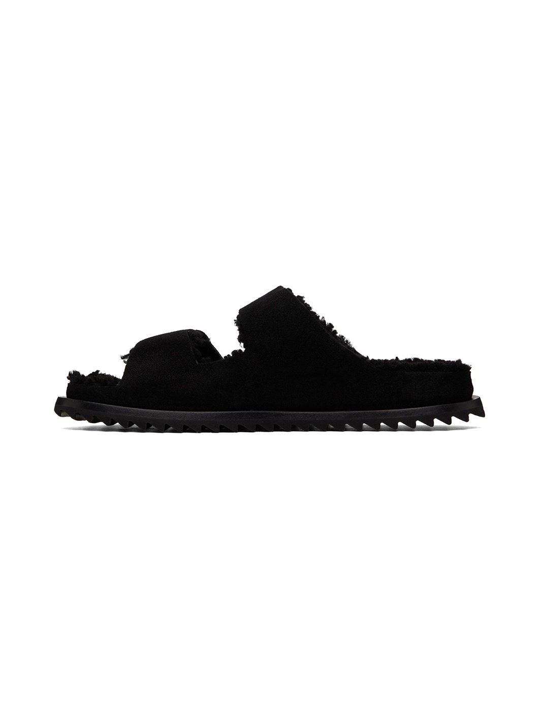 Black Shearling Introspectus 003 Sandals - 3