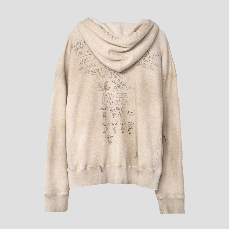 DISTRESSED ZIP HOODIE 4