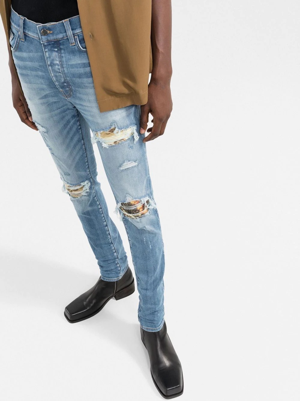 distressed skinny jeans - 3