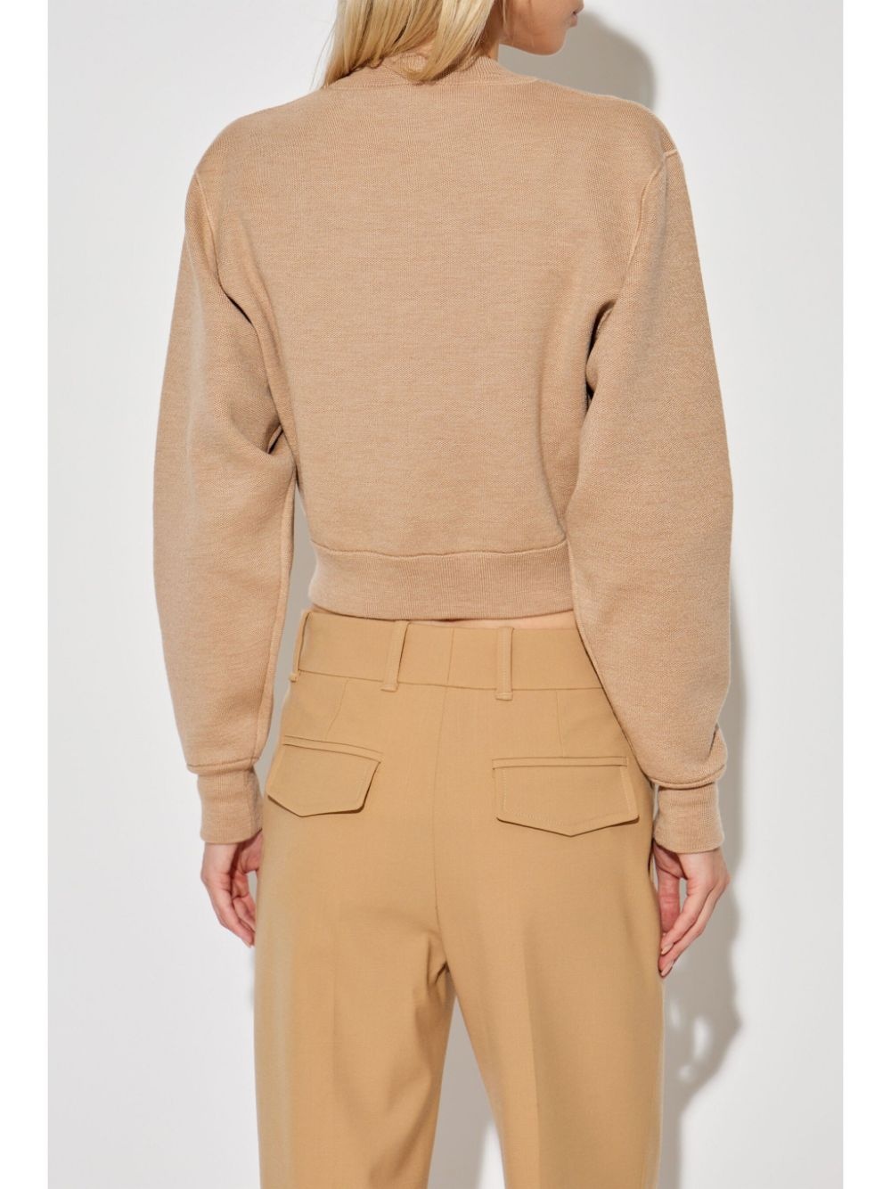 embroidered-logo wool jumper - 4