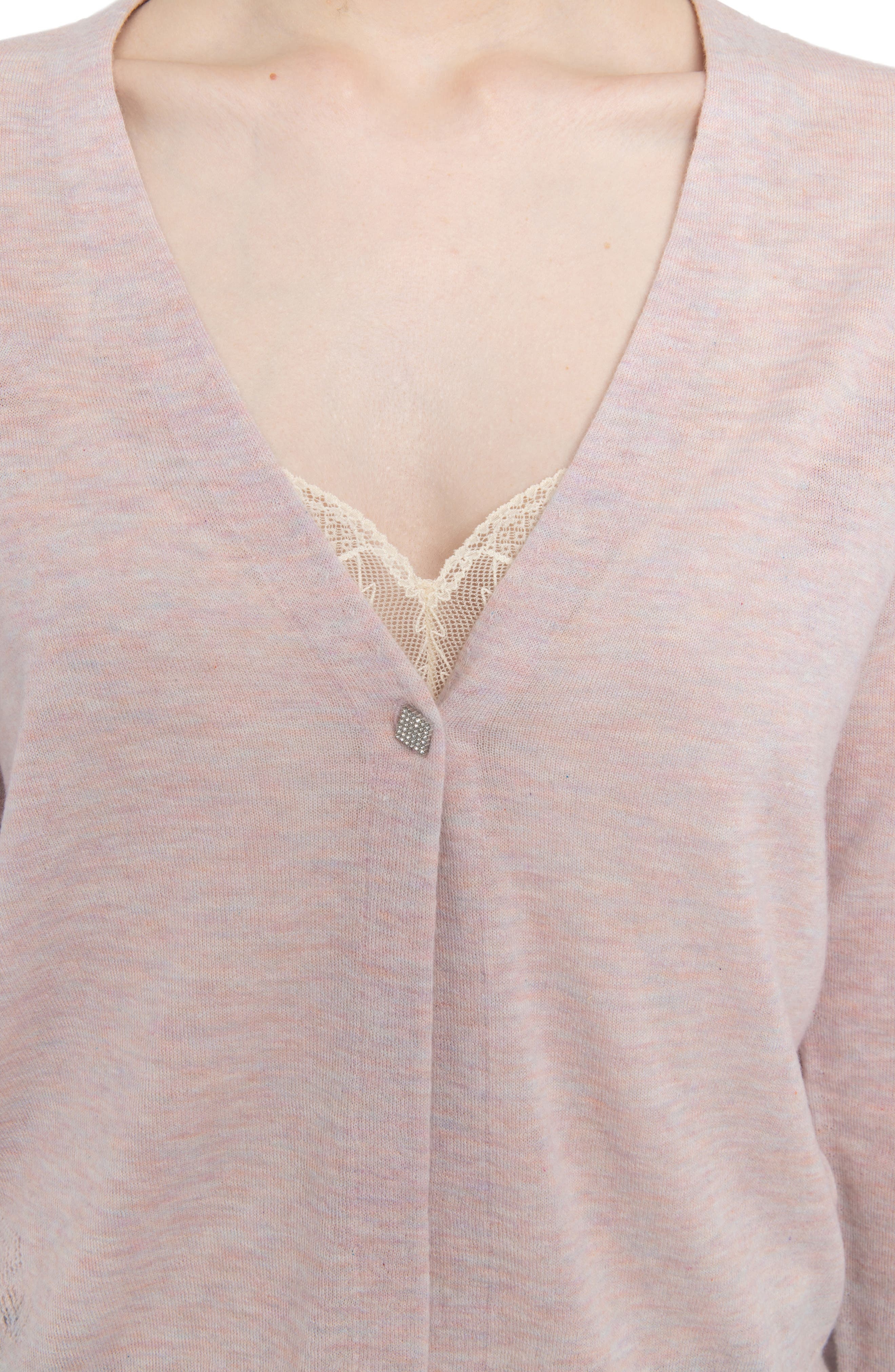 Zadig & Voltaire Manylla Cashmere Cardigan in Bebe at Nordstrom - 4