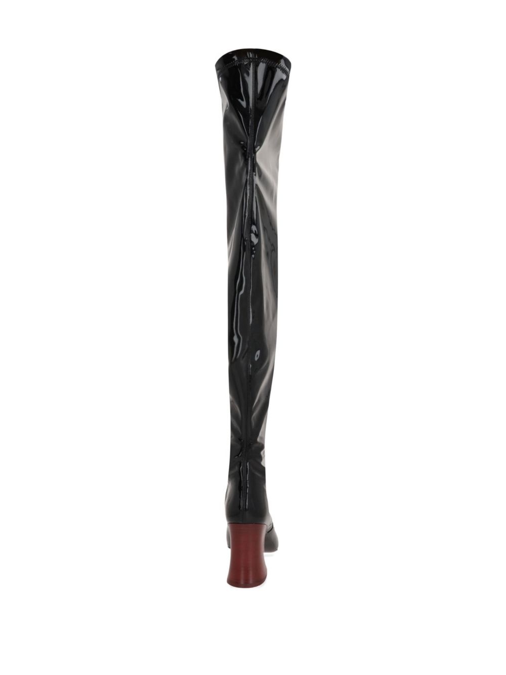 patent-finish over-the-knee boots - 3