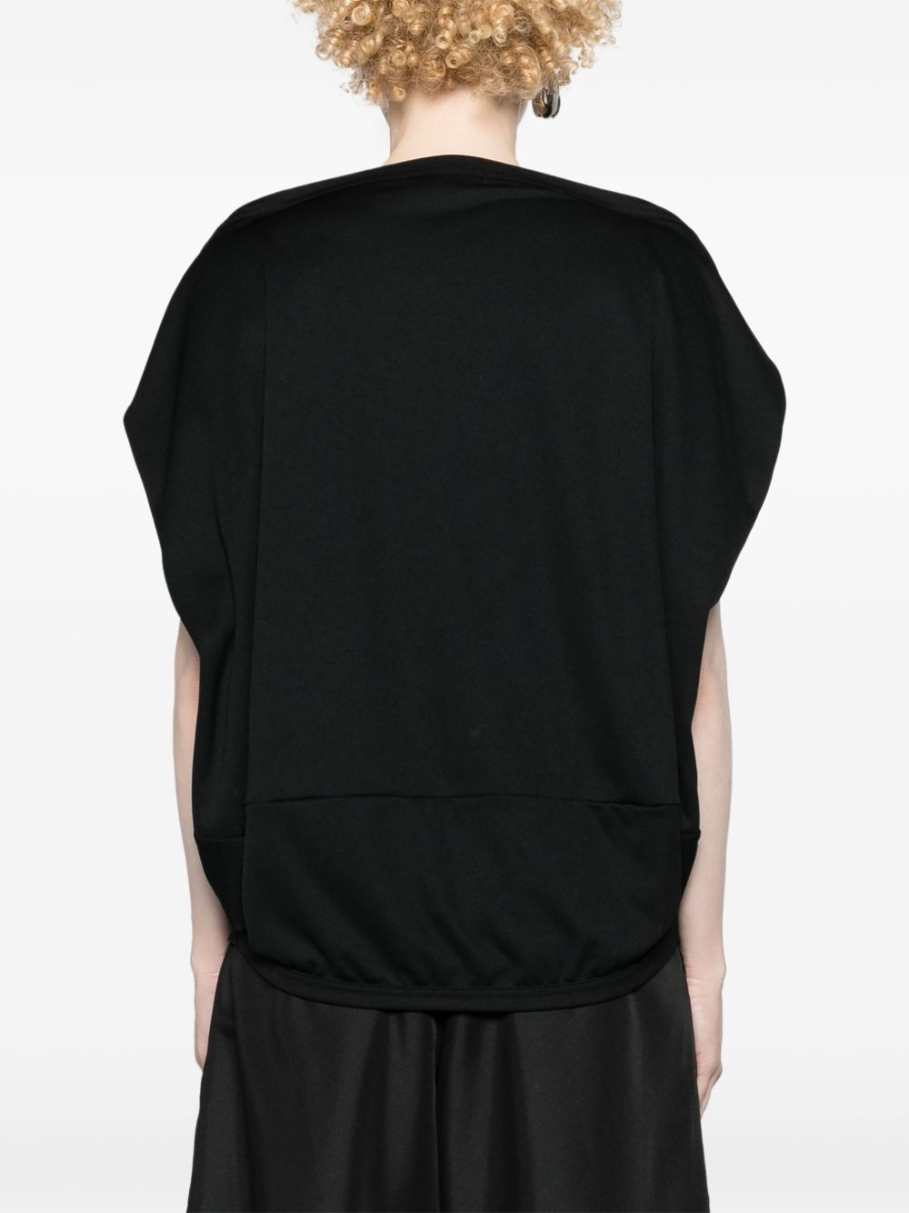 cowl-neck draped blouse - 4