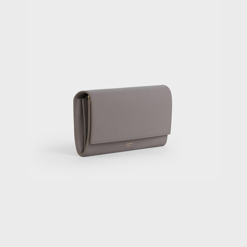CELINE Large flap wallet in Grained calfskin outlook