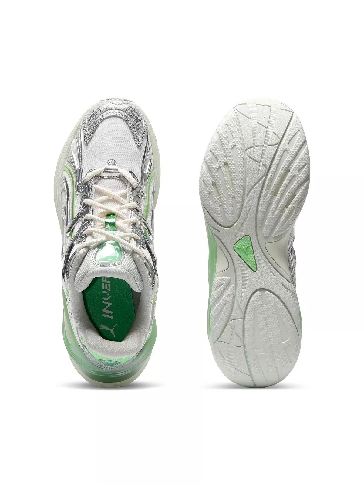 PUMA Inverse Light Beam "Warm White/Spring Fern/Sage Frost" Women's Shoe - 4