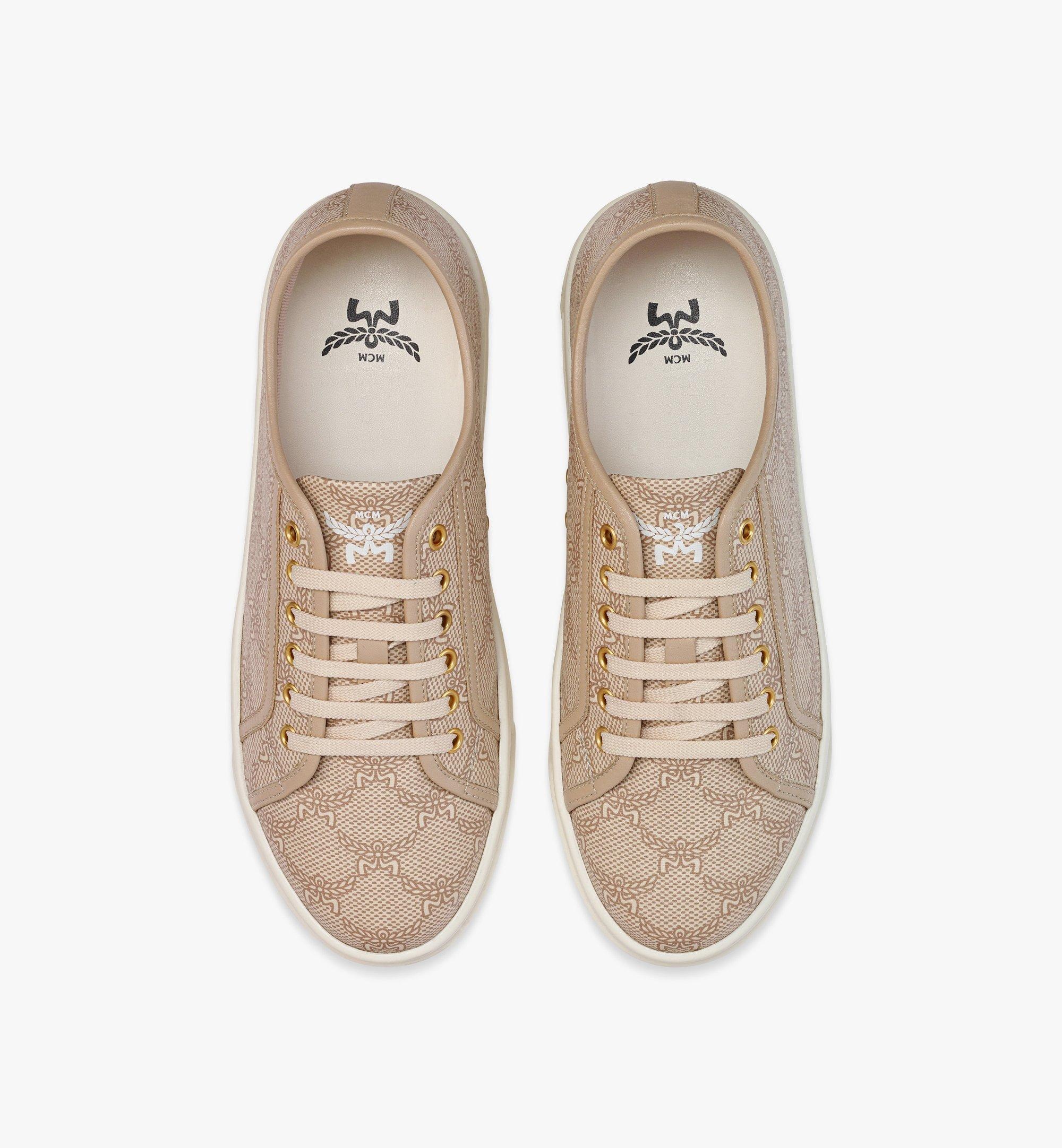[MCM]★Skyward Loretos Platform Sneakers MCM SKYWARD PLATFORM SNEAKERS IN VISETOS GOLD
