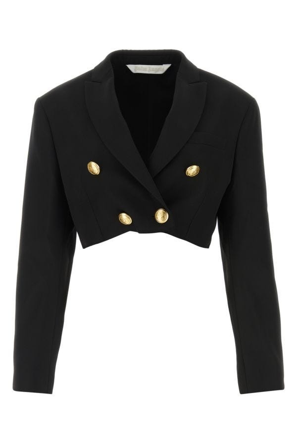 【関税&送料込】Palm Angels Black Polyester Blend Boyfriend Palm Angels Black polyester blend Boyfriend blazer