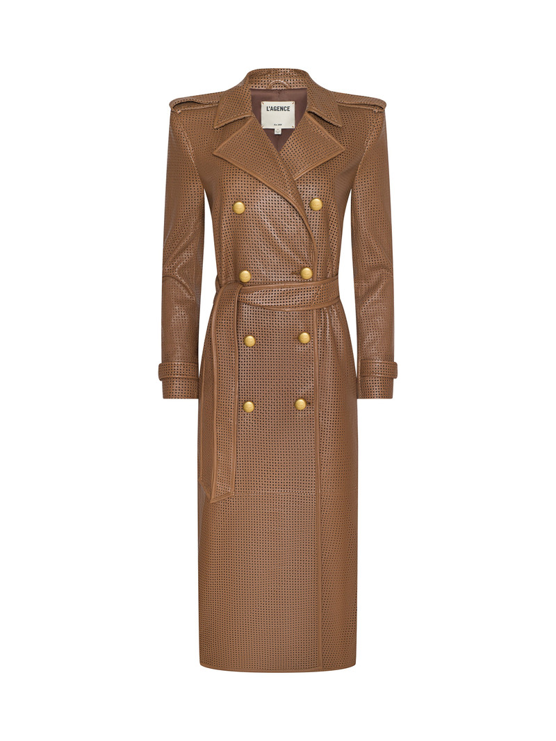 Baylee Leather Trench Coat 1