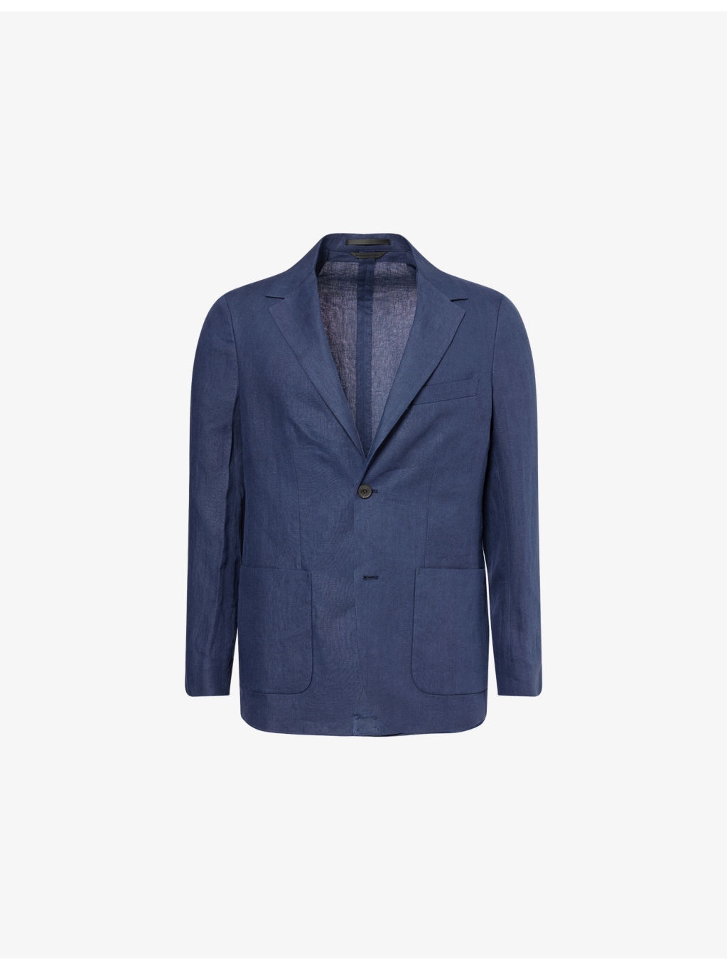 Notched-Lapel Regular-Fit Linen Blazer - 1
