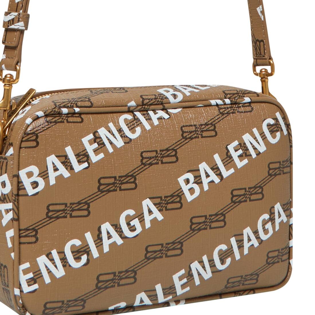 signature small camera bag bb monogram coated canvas and allover logo - 8