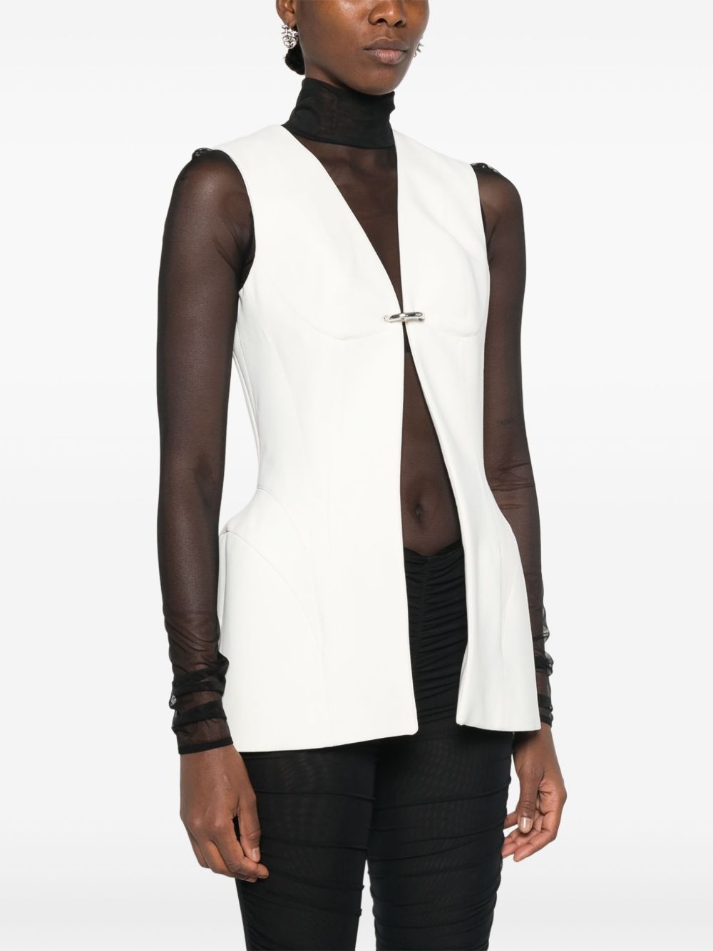 corseted pierced vest - 3