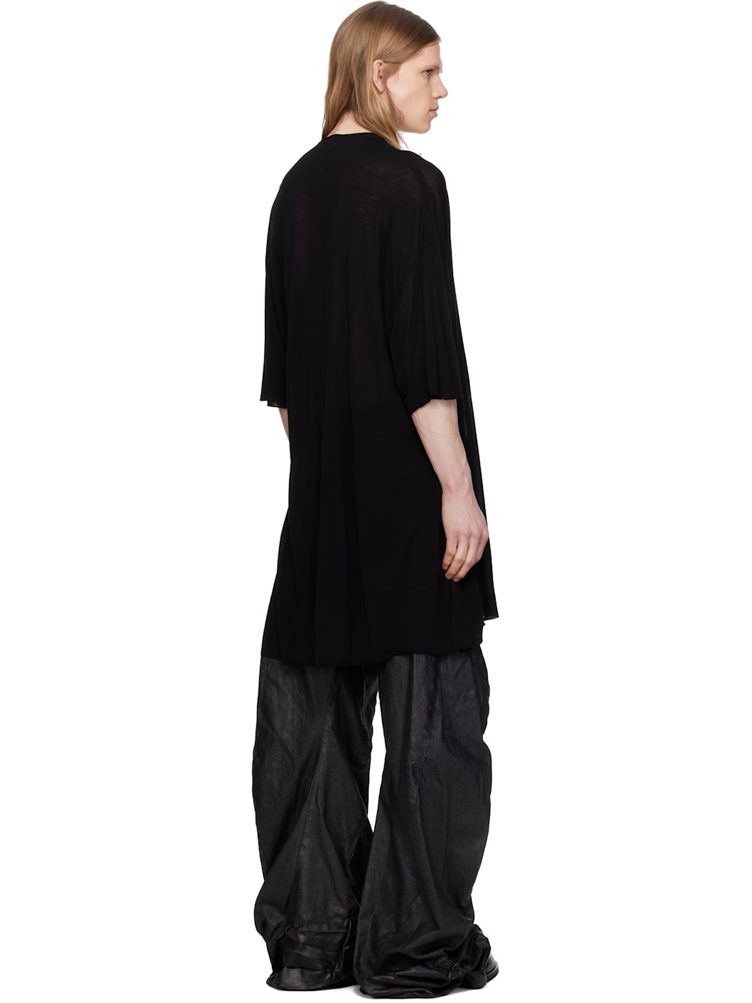 Black Anima Drape T-shirt - 3