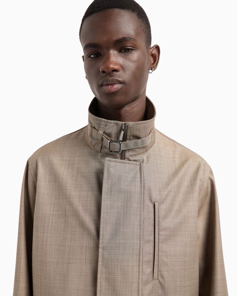 FULL-ZIP BLOUSON IN SILKY-FINISH BONDED GRISAILLE 5