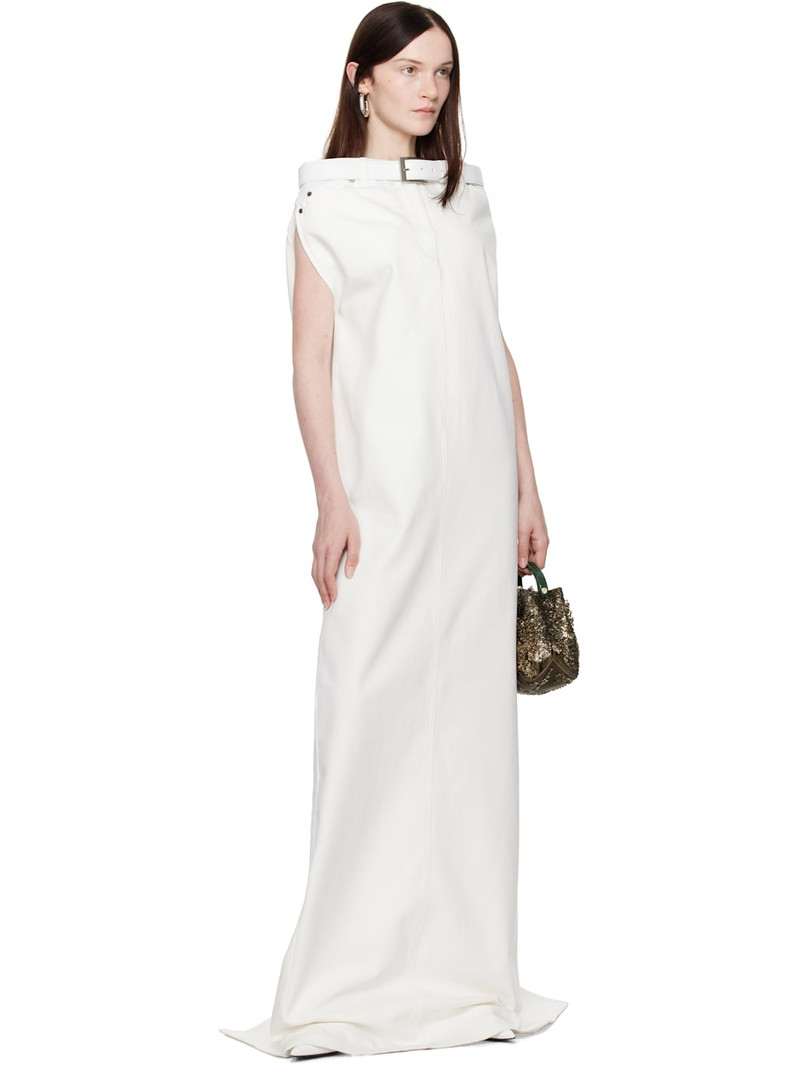 MARIE ADAM-LEENAERDT White Jeans Skirt Maxi Dress outlook