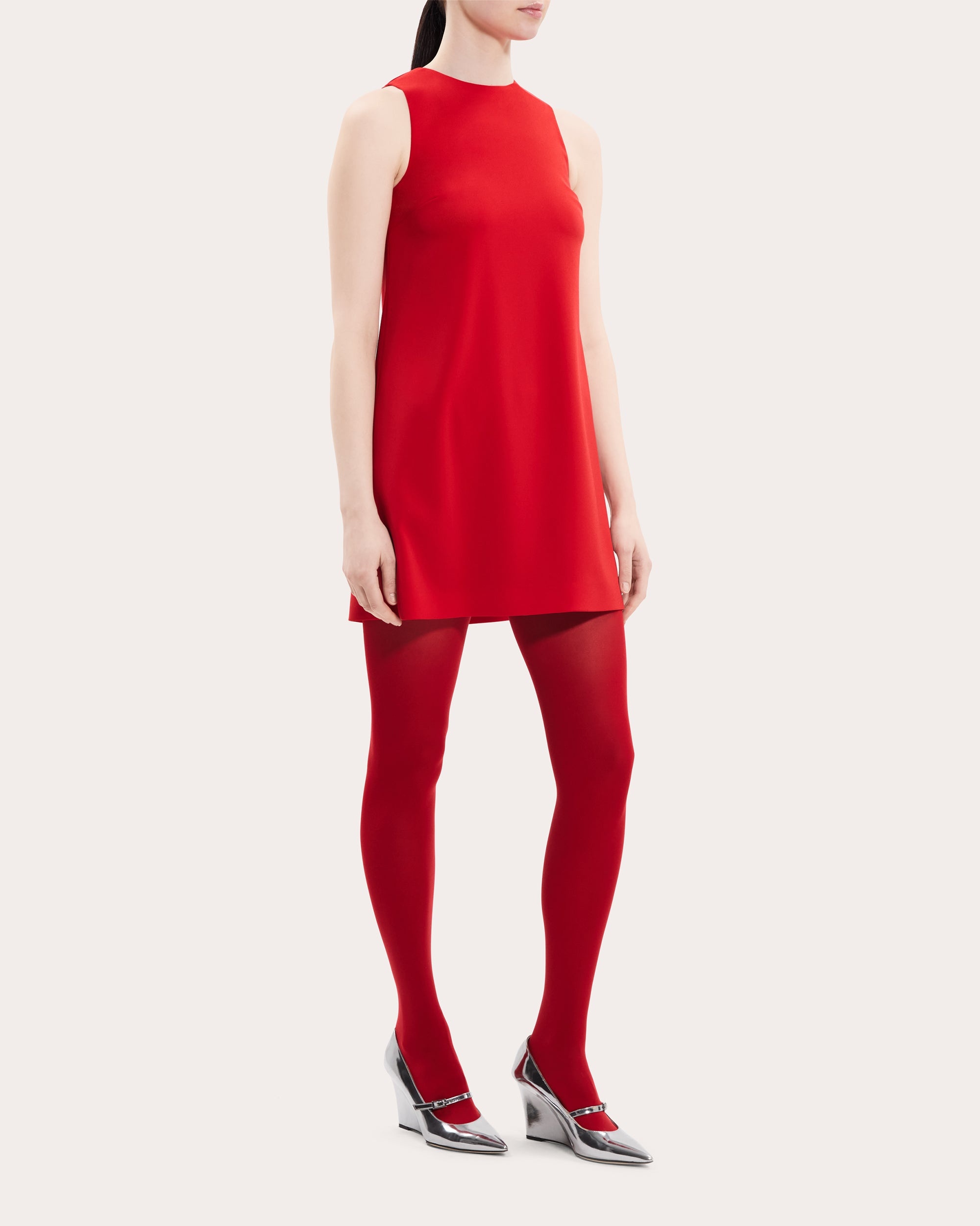 Sleeveless A-Line Shift Dress - 2