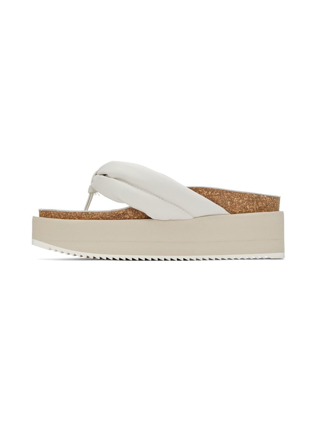 Off-White Padded Flip Flops - 3