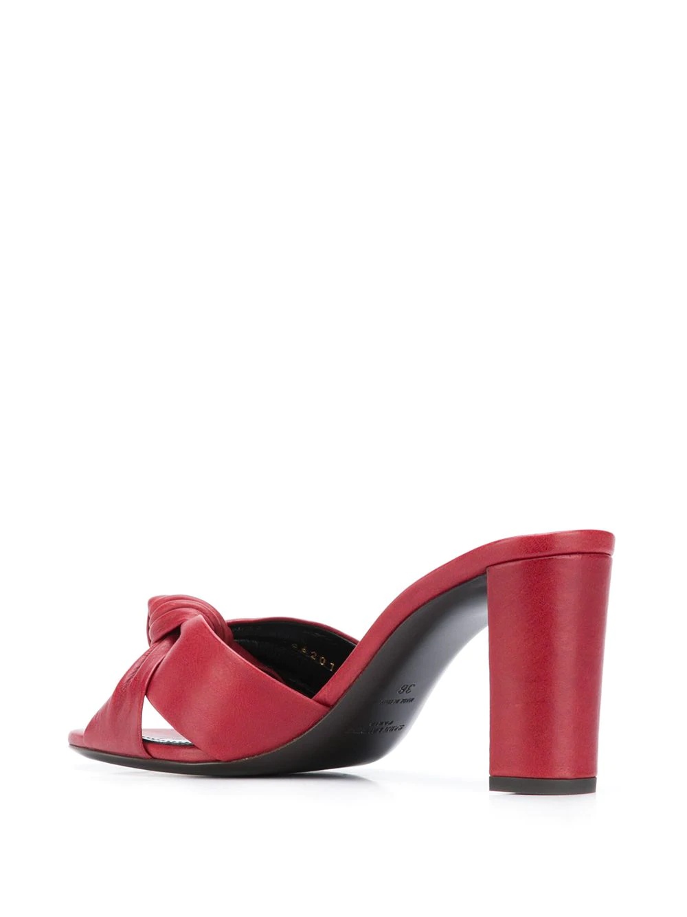 Bianca ruched 80mm mules - 3