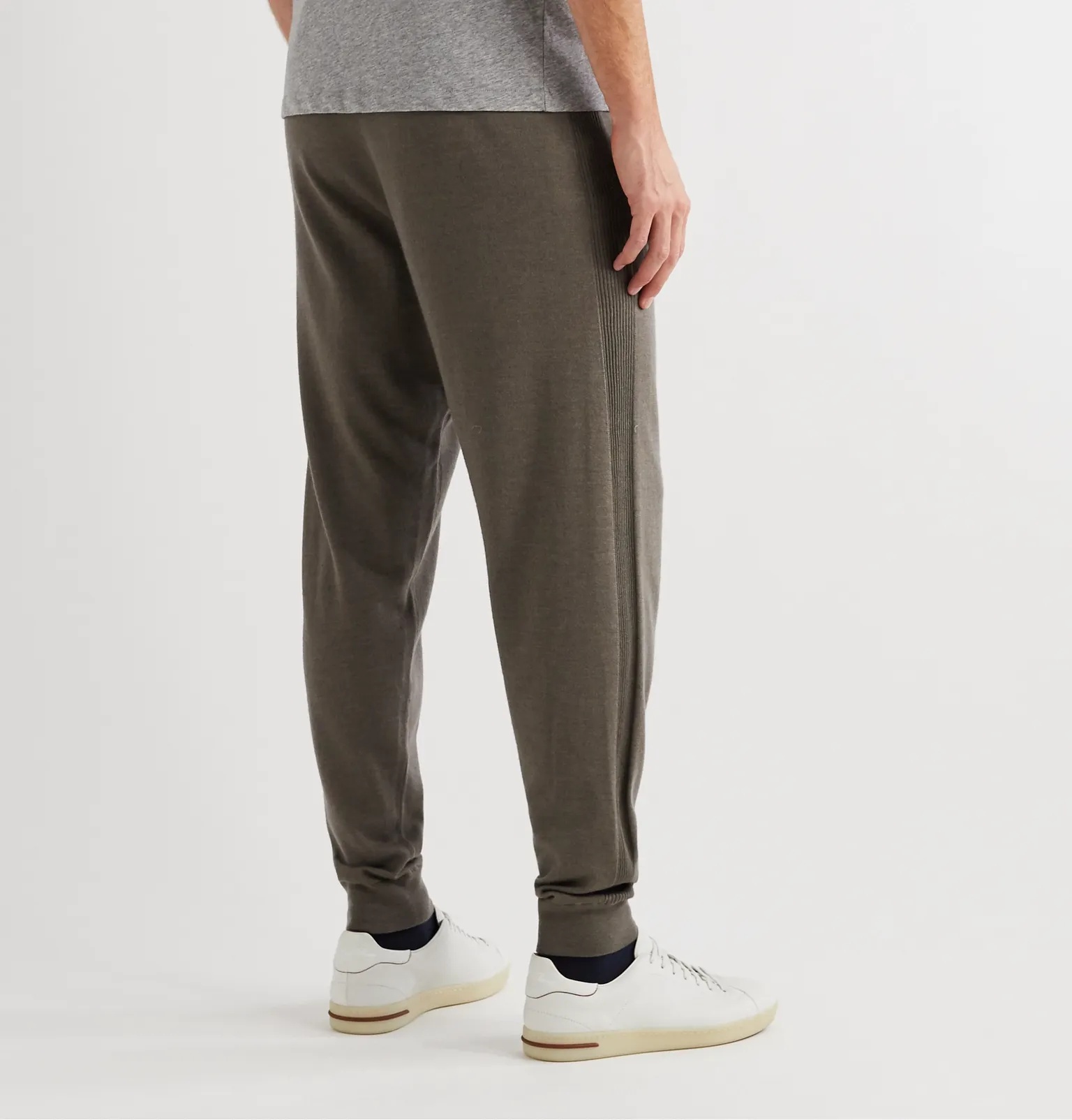 Hudson Tapered Silk, Virgin Wool and Cashmere-Blend Track Pants - 4