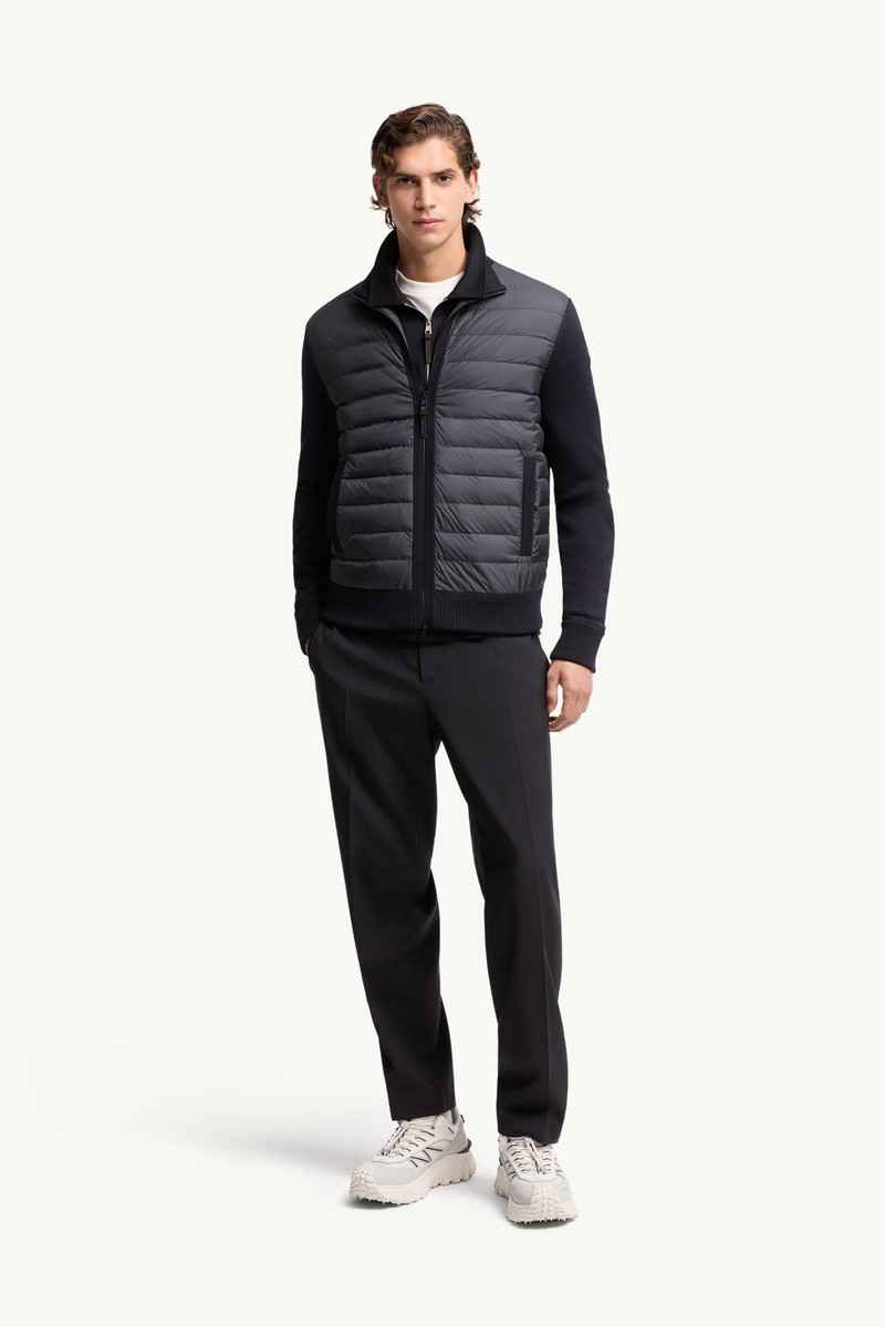 Moncler Padded Zip-Up Wool Cardigan outlook