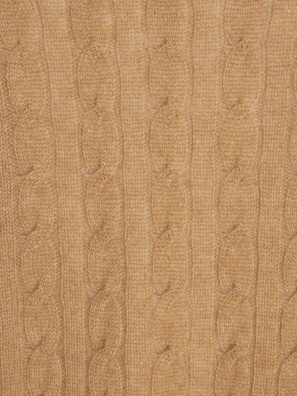 logo-embroidered cable-knit jumper - 5