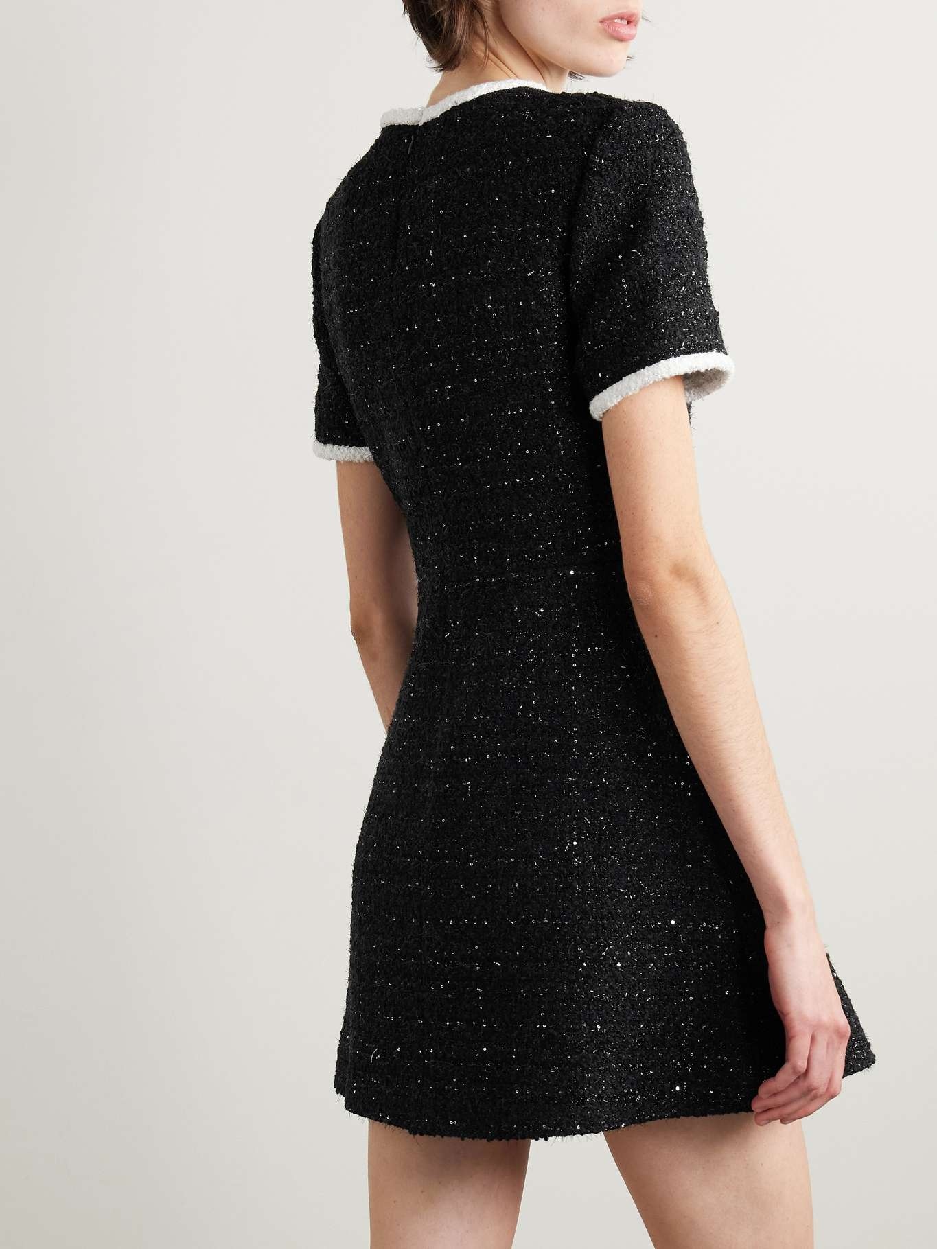 Embellished bouclé-tweed mini dress - 3