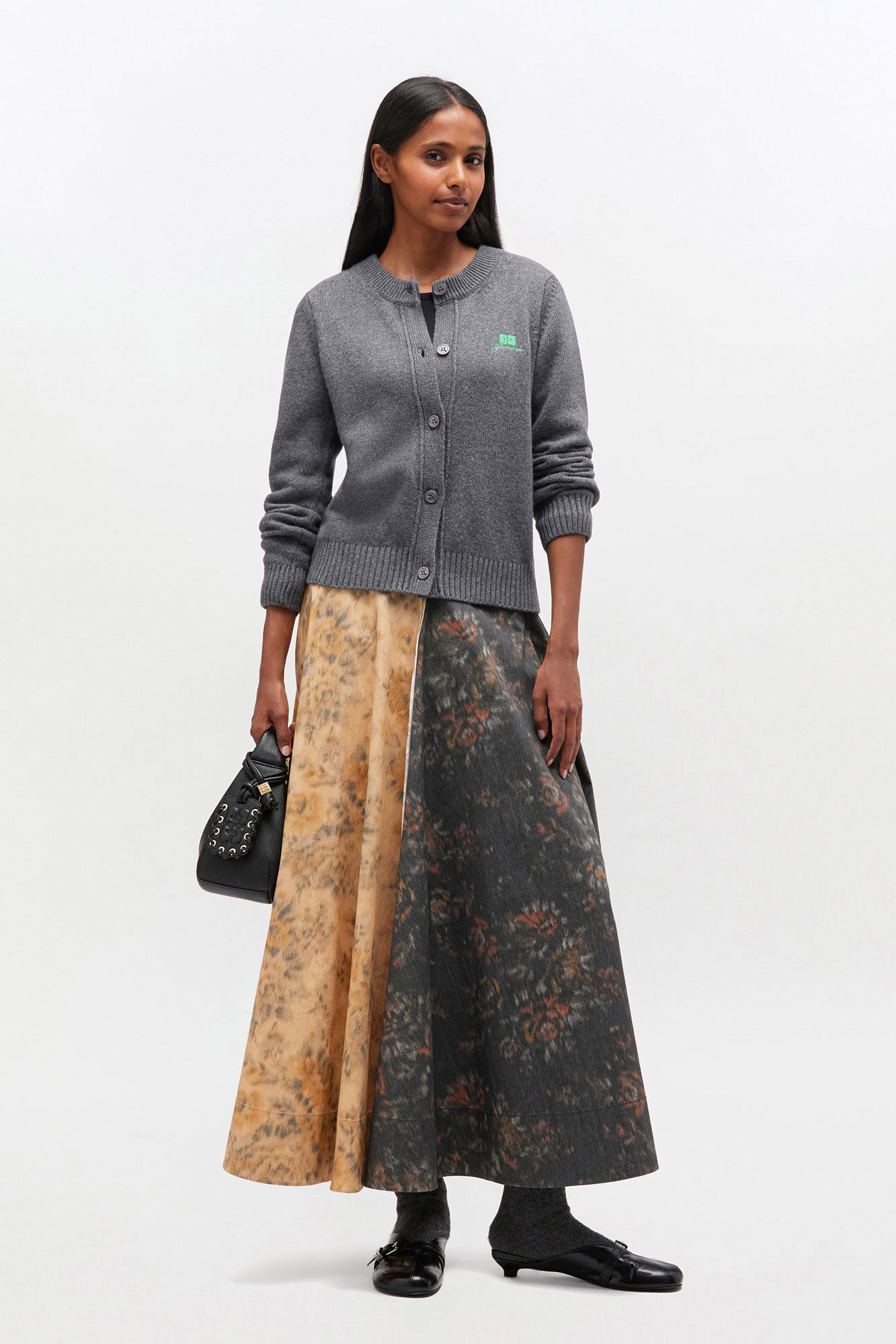 GREY WOOL MIX CARDIGAN - 2