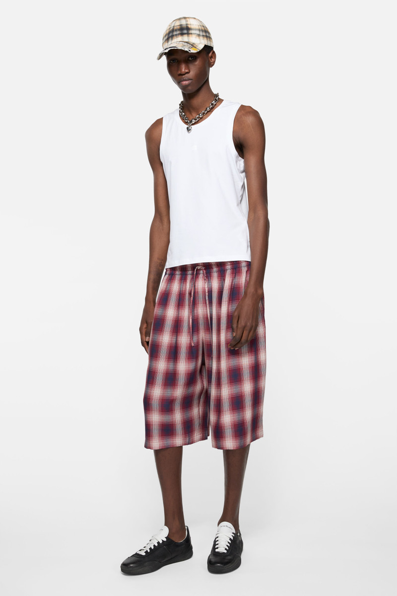 Acne Studios Check shorts - Red/blue outlook