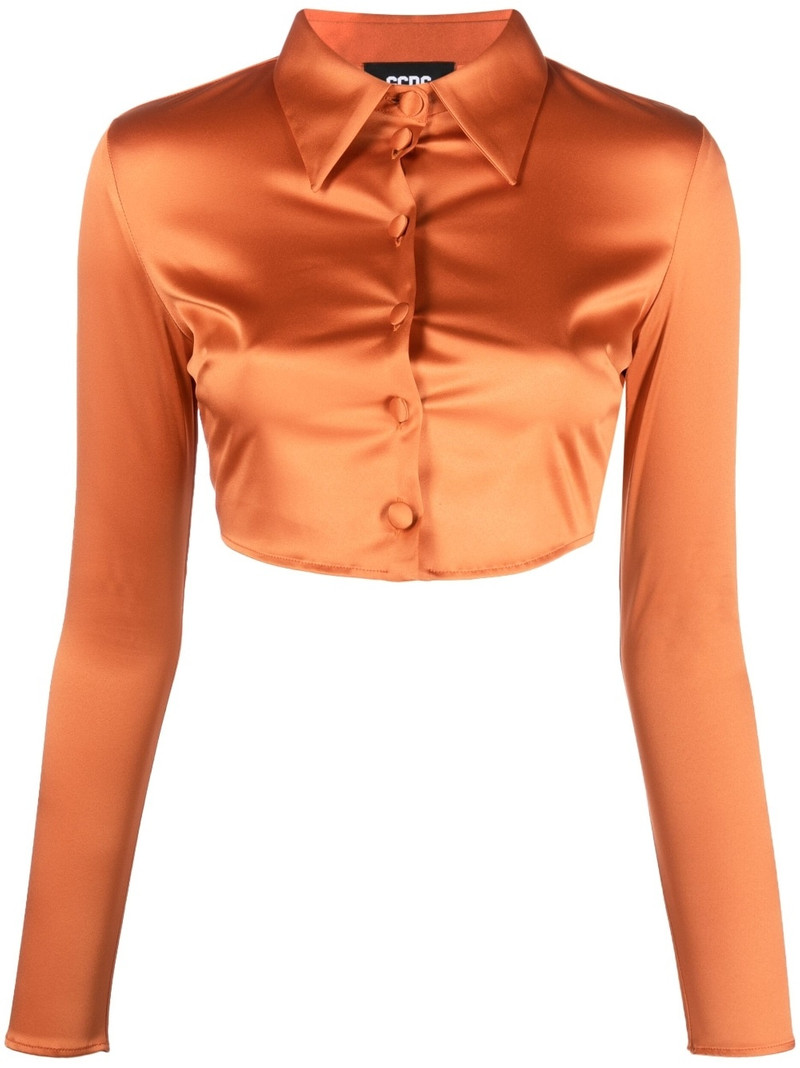 cropped satin shirt 1