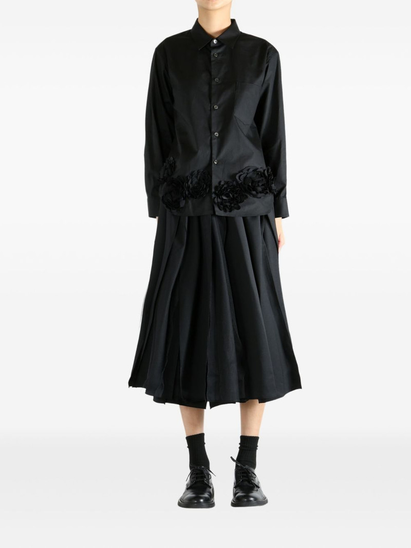 TAO Comme Des Garçons rose-embellished cotton shirt outlook