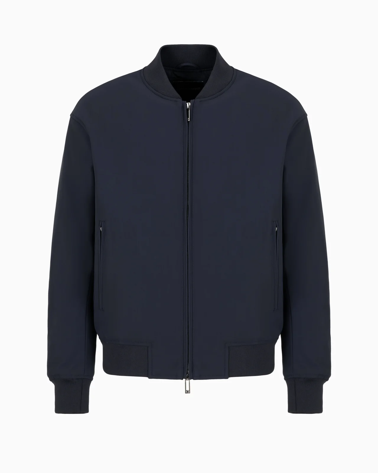 Zipped bomber jacket in technical stretch nylon - 1