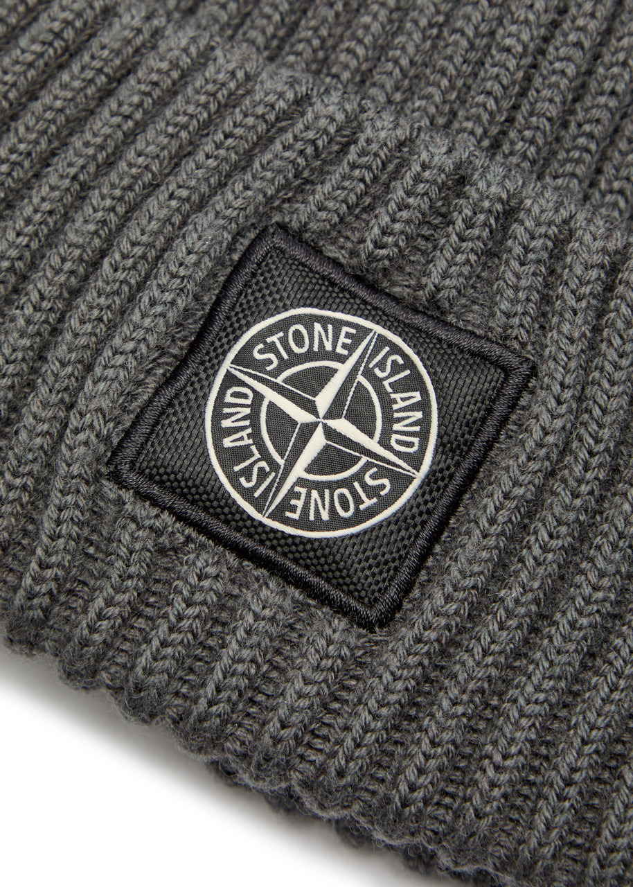 Stone Island Logo-appliquéd Wool Beanie - 3